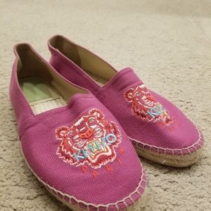 Kenzo Tiger Pink/Purple Espadrilles Cotton Size 41